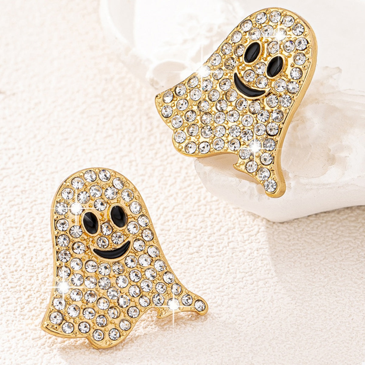Ghosted Rhinestone Stud Earrings